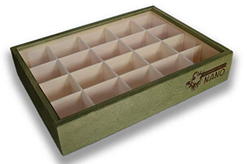 MINERALES Y FOSILES NANO Colección de 20 Rocas Volcánicas e Ígneas Premium en Caja de Madera Natural - Rocas educativas de Gran tamaño con Hoja de descripción. Kit Geología para niños
