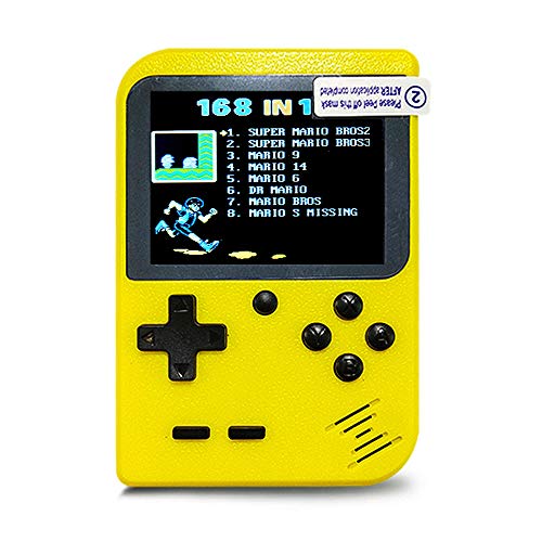 Mini Game Boy 8 bit Pantalla a color clásica | 168 Juegos emblemáticos Retro Vintage Nostalgia 90 | Listo para usar | Tendencia 2018