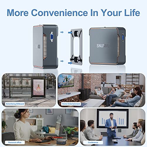 Mini PC, Windows 10 Pro Intel Celeron N3350 4 GB DDR3/64 GB Mini computadora eMMC, 4K HD, HDMI+VGA, 2.4G/5G WiFi, Bluetooth, Micro Ordenador de Escritorio Gigabit Ethernet