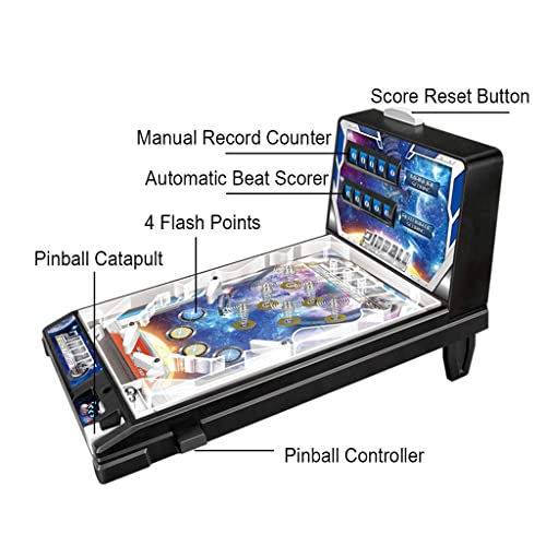 Mini Pinball Toy Space Pinball Game, Pinball Table Toy Machine, Pinball Game Child Arcade Machine Rompecabezas Entre Padres e Hijos Retro Arcade Regalo de Fiesta de cumpleaños