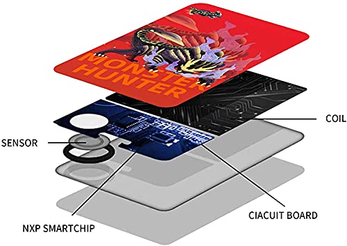 Mini Tarjeta NFC Monster Hunter Rise De 9 Piezas, Incluye: Palamute, Palico, Magnamalo, Compatible con Switch/Switch Lite