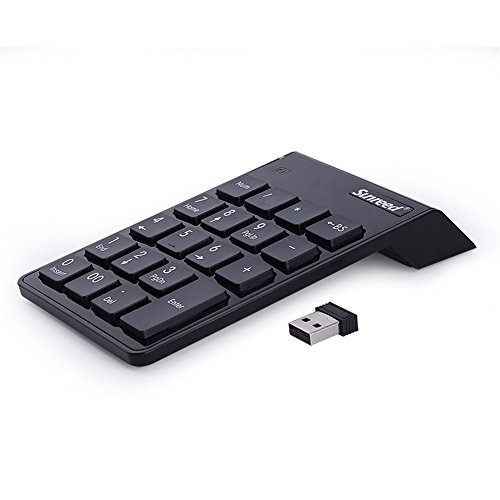 Mini teclado numérico inalámbrico, mini USB, tamaño completo, 19 teclas, teclado para computadora portátil de escritorio