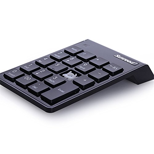 Mini teclado numérico inalámbrico, mini USB, tamaño completo, 19 teclas, teclado para computadora portátil de escritorio