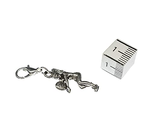 Miniblings Voleibol Jugador de Voleibol Encanto de los Juegos de Pelota de Playa - joyería Hecha a Mano de Plata de la Manera Plateado I Colgantes - Colgante Pulsera - Colgante para la Pulsera