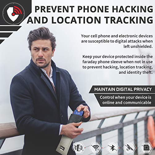 Mission Darkness Dry Shield Faraday Phone Sleeve // Slim Waterproof Dry Bag for Cell Phones + RF Shielding Liner // Signal Blocking, Anti-tracking, EMP Shield, Data Privacy, Electronic Device Security