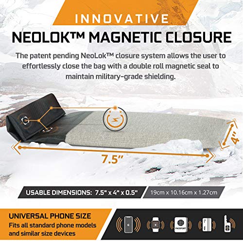 Mission Darkness Dry Shield Faraday Phone Sleeve // Slim Waterproof Dry Bag for Cell Phones + RF Shielding Liner // Signal Blocking, Anti-tracking, EMP Shield, Data Privacy, Electronic Device Security