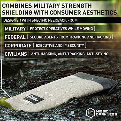 Mission Darkness Dry Shield Faraday Phone Sleeve // Slim Waterproof Dry Bag for Cell Phones + RF Shielding Liner // Signal Blocking, Anti-tracking, EMP Shield, Data Privacy, Electronic Device Security