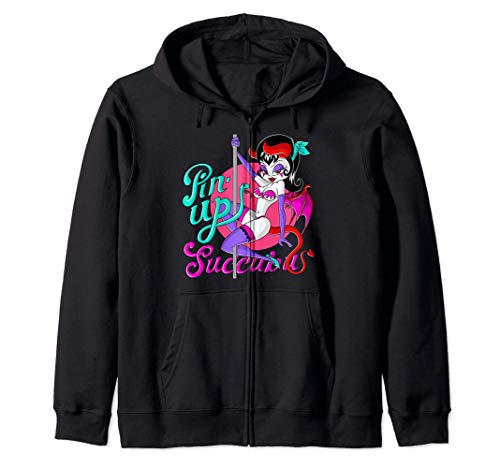 Mitología medieval Pin-Up Succubus Demonio Súcubo Halloween Sudadera con Capucha