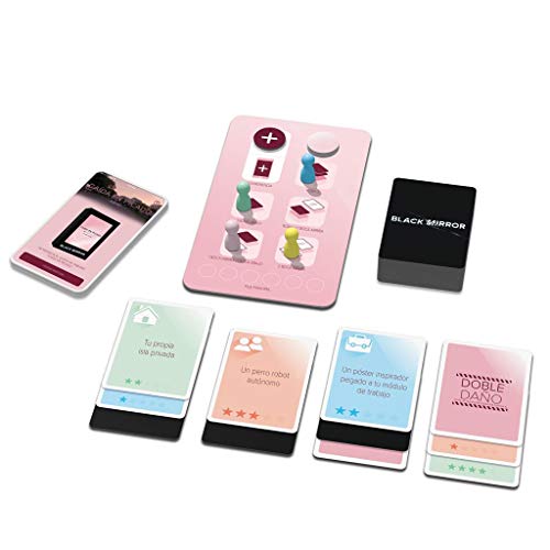 Mixlore- Other License Black Mirror Caída En Picado - Juego De Mesa En Español, Color Negro/Rosa, Talla Única (FPCBM01ES)