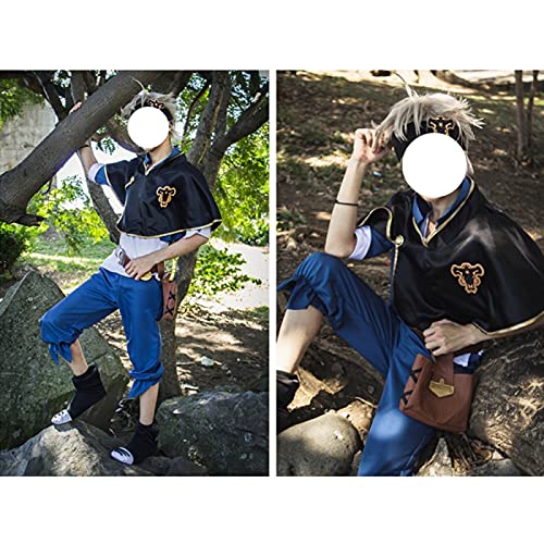 MLYWD Novedad Cosplay para disfraces de fiesta Black Clover Asta Juego Impreso Capa larga Disfraz Conjunto completo Estilo de alta calidad 2