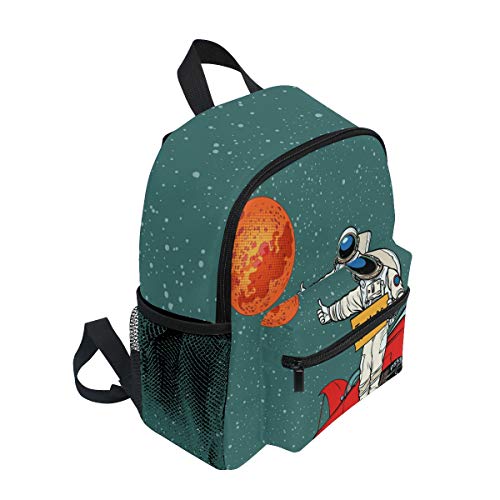 Mochila Escolar para niños con Correa en el Pecho, Coloridos Unicornios, Bolsa para Libros para niños y niñas Turquesa Galaxy 003. Talla única