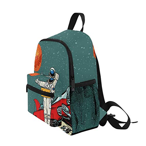 Mochila Escolar para niños con Correa en el Pecho, Coloridos Unicornios, Bolsa para Libros para niños y niñas Turquesa Galaxy 003. Talla única