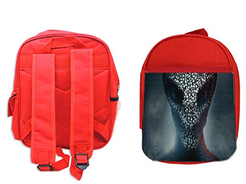 MOCHILA ROJA CALAVERA ALIEN JUEGO SHOOTER backpack rucksak