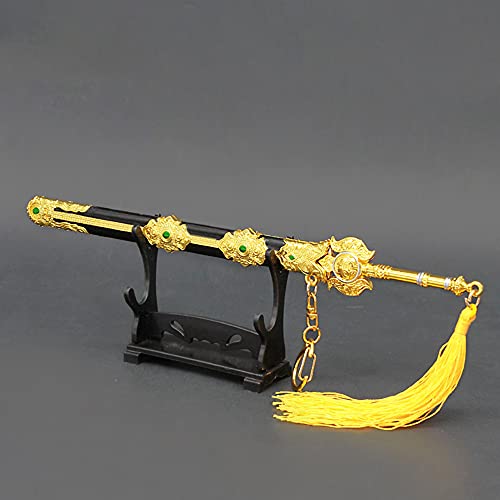 Modelo de metal Mini llavero de juguete con arma de espada ancha para Naraka: Bladepoint, bolsa colgante, decoración, regalo, juguetes, llavero, 22 cm