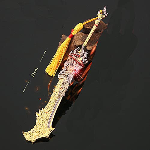 Modelo de metal Mini llavero de juguete con arma de espada ancha para Naraka: Bladepoint, bolsa colgante, decoración, regalo, juguetes, llavero, 22 cm