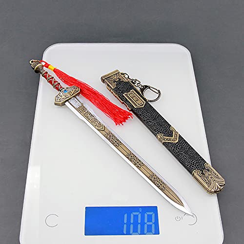 Modelo de metal Mini llavero de juguete con arma de espada ancha para Naraka: Bladepoint, bolsa colgante, decoración, regalo, juguetes, llavero, 22 cm (Yi Tian)