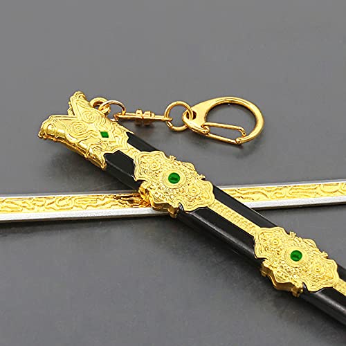 Modelo de metal Mini llavero de juguete con arma de espada ancha para Naraka: Bladepoint, bolsa colgante, decoración, regalo, juguetes, llavero, 22 cm