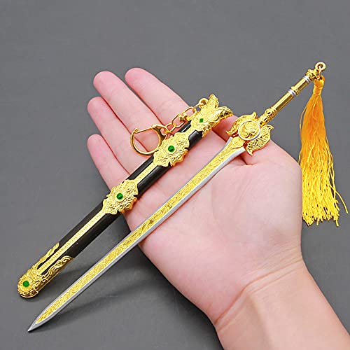 Modelo de metal Mini llavero de juguete con arma de espada ancha para Naraka: Bladepoint, bolsa colgante, decoración, regalo, juguetes, llavero, 22 cm
