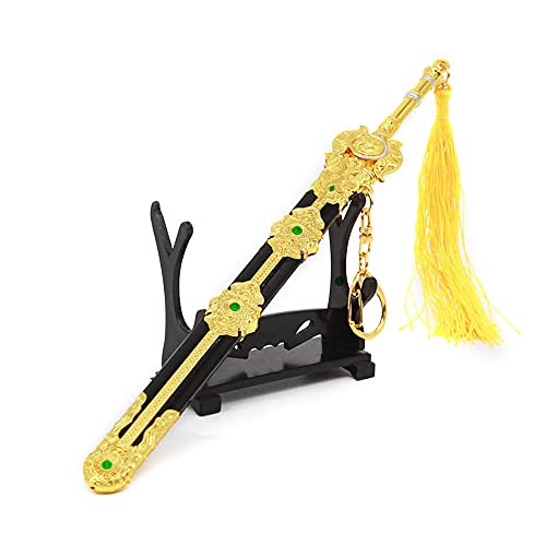 Modelo de metal Mini llavero de juguete con arma de espada ancha para Naraka: Bladepoint, bolsa colgante, decoración, regalo, juguetes, llavero, 22 cm