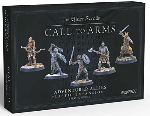 Modiphius Entertainment- Elder Scrolls Call to Arms-Adventurer Allies-Resin Juego de miniaturas, Multicolor (MUH051936)