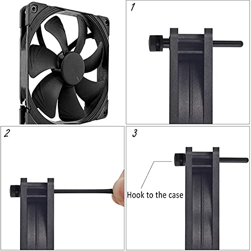 MoK 50 Piezas Tornillo del Ventilador de la Caja, Ventilador de PC Goma Antivibración, Soportes de Ventiladores de Caja de Goma, para Fanático del Estuche, Fan Los Sujetadores Anti Vibración