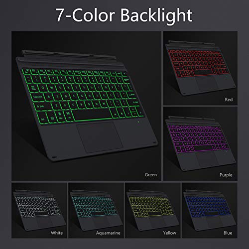 MoKo Teclado Inalámbrico Bluetooth Compatible con Surface Go 3 (2021)/ Surface Go 2 2020/ Surface Go 2018, Ultra-Slim Wireless Keyboard (QWERTY) para Surface Go 3/Surface Go 2/Surface Go - Negro