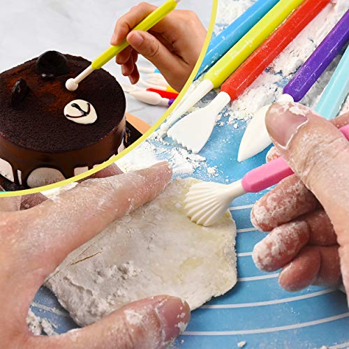 Molde de fondant de pastel Textura Textura Mat Rejilla Transparente Fondant Flor de Encaje Crea Hermosos Pasteles con Sentido Artístico(17 Piezas)