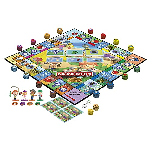 Monopoly Edición Animal Crossing New Horizons, Juego para niños a Partir de 8 años, Divertido Juego para 2 a 4 Jugadores