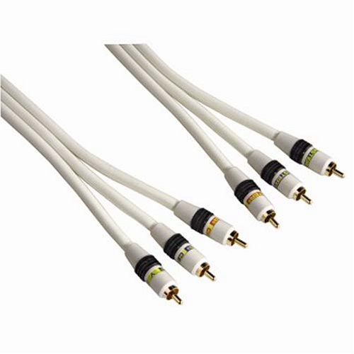 Monster Cable 00120026 componente (YPbPr) Cable de vídeo - componentes (YPbPr) Cables de vídeo (2m, RCA, RCA) Color Blanco