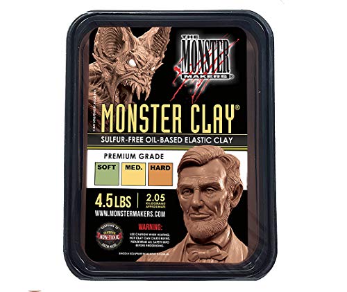 Monster Maker Modeling Clay Premium Grade - 2.05 KG (4.5lbs) - Medium