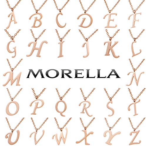 Morella Collar de Oro Rosa y Acero Inoxidable con Colgante Letra O