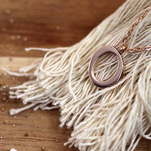 Morella Collar de Oro Rosa y Acero Inoxidable con Colgante Letra O