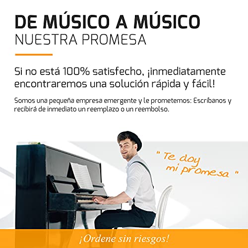 MORIATY® Pegatinas para notas de piano + teclado para 49 | 61 | 76 | 88 teclas + libro electrónico gratuito | kit para llaves negras + blancas | do-re-mi-fa-sol-la-si | Instrucciones en español