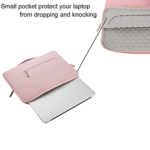 MOSISO Funda Blanda Compatible con MacBook Pro 15 Pulgadas A1990 A1707,15 Surface Laptop 4/3, DELL XPS 15 2020, HP Stream 14, Acer Swift 3 14,Maletín Protectora Multifuncional Bolso,Rosado