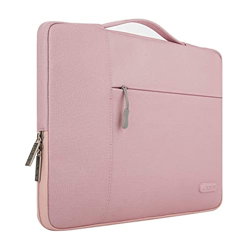 MOSISO Funda Blanda Compatible con MacBook Pro 15 Pulgadas A1990 A1707,15 Surface Laptop 4/3, DELL XPS 15 2020, HP Stream 14, Acer Swift 3 14,Maletín Protectora Multifuncional Bolso,Rosado