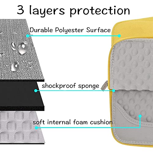 MOSISO Funda Blanda Compatible con MacBook Pro 16 2021 M1 Pro/M1 MAX A2485/2019-2020 A2141/Pro Retina 15 A1398,15-15,6 Pulgadas Portátil,Maletín Protectora Multifuncional Bolso,Amarillo