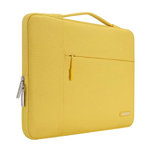MOSISO Funda Blanda Compatible con MacBook Pro 16 2021 M1 Pro/M1 MAX A2485/2019-2020 A2141/Pro Retina 15 A1398,15-15,6 Pulgadas Portátil,Maletín Protectora Multifuncional Bolso,Amarillo