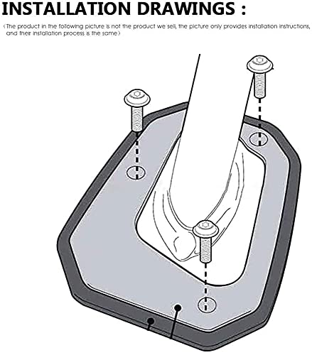 Motocicleta Soporte Lateral para BMW C600 Sport C650GT C 650 GT 2012-2021, Kickstand Pie Placa Agrandar Almohadilla ExtensióN Pata de Cabra con Logo Accesorios