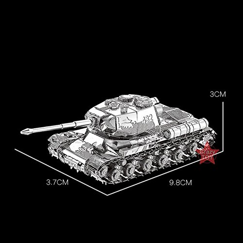 Moutu 2 unids set 3D Metal Puzzle JS-2 Iwan MK50 tanque modelo kit DIY 3D corte láser montar rompecabezas juguete