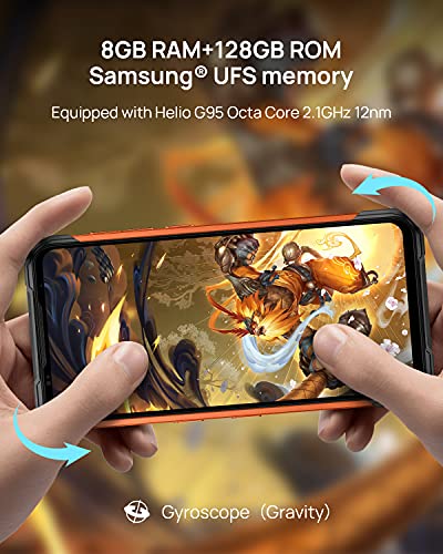 Movil Resistente, DOOGEE S97 Pro [2021] 8GB+128GB Movil Libre con Telémetro de 40m, 48MP Cámara Cuádruple, 8500mAh 33W IP68 IP69K Movil Todoterreno, 4G Teléfono Android 11 Helio G95 6.39 Inch, NFC