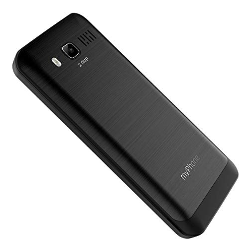 MP myPhone Up 3.2" Teléfono con Teclas Grandes, Batería de 1200 mAh, Bluetooth, Double Sim, USB-C, Cámara 2mpx, MP3, Linterna - Negro