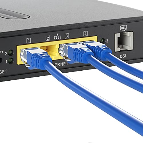 Mr. Tronic 10m Cable de Red Ethernet Trenzado | CAT6, CCA, UTP | Conectores RJ45 | LAN Gigabit de Alta Velocidad | Conexión a Internet | Ideal para PC, Router, Modem, Switch, TV (10 Metros, Azul)