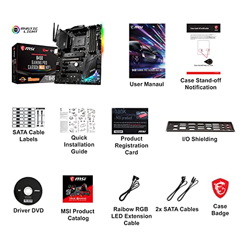 MSI B450 Gaming Pro Carbon MAX WiFi - Placa Base Performance Gaming