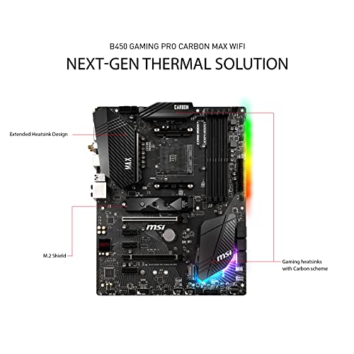 MSI B450 Gaming Pro Carbon MAX WiFi - Placa Base Performance Gaming