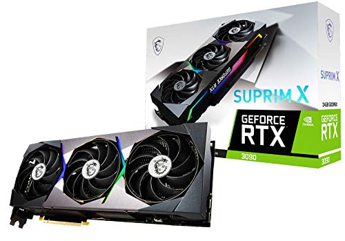 MSI GeForce RTX 3090 SUPRIM X 24G - Tarjeta gráfica Enthusiast (PCI-E Gen 4, 24 GB GDDR6X, Boost: 1860 MHz )