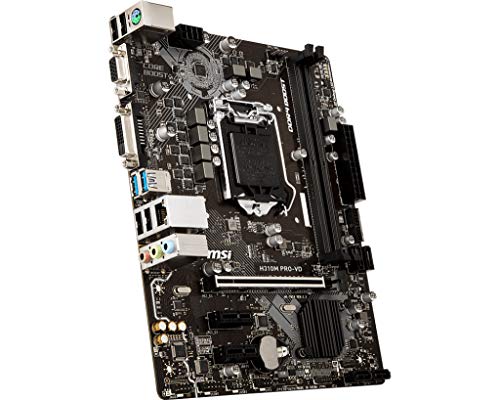 MSI H310M Pro-VD Plus - Placa Base (Chipset Intel H310, DDR4 Boost, Realtek LAN, Audio Boost, VGA, X-Boost, soporta Intel pocesadores) color negro