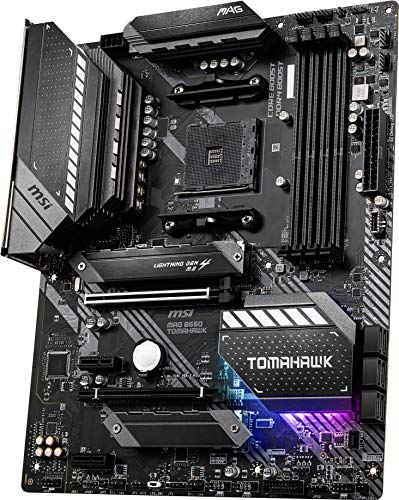 MSI MAG B550 TOMAHAWK Gaming Motherboard (AMD AM4, DDR4, PCIe 4.0, SATA 6Gb/s, M.2, USB 3.2 Gen 2, HDMI/DP, ATX, procesadores AMD Ryzen serie 5000)