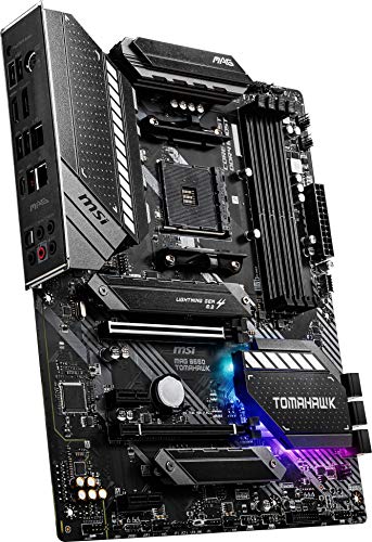 MSI MAG B550 TOMAHAWK Gaming Motherboard (AMD AM4, DDR4, PCIe 4.0, SATA 6Gb/s, M.2, USB 3.2 Gen 2, HDMI/DP, ATX, procesadores AMD Ryzen serie 5000)