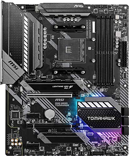 MSI MAG B550 TOMAHAWK Gaming Motherboard (AMD AM4, DDR4, PCIe 4.0, SATA 6Gb/s, M.2, USB 3.2 Gen 2, HDMI/DP, ATX, procesadores AMD Ryzen serie 5000)