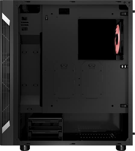 MSI MAG VAMPIRIC 011C Mid-Tower Caja de PC Gaming (Negro AMD Ryzen Edition, 1 x 120 mm RGB Ventilador Incluido, Panel Cristal Templado, ATX, mATX, Mini-ITX)